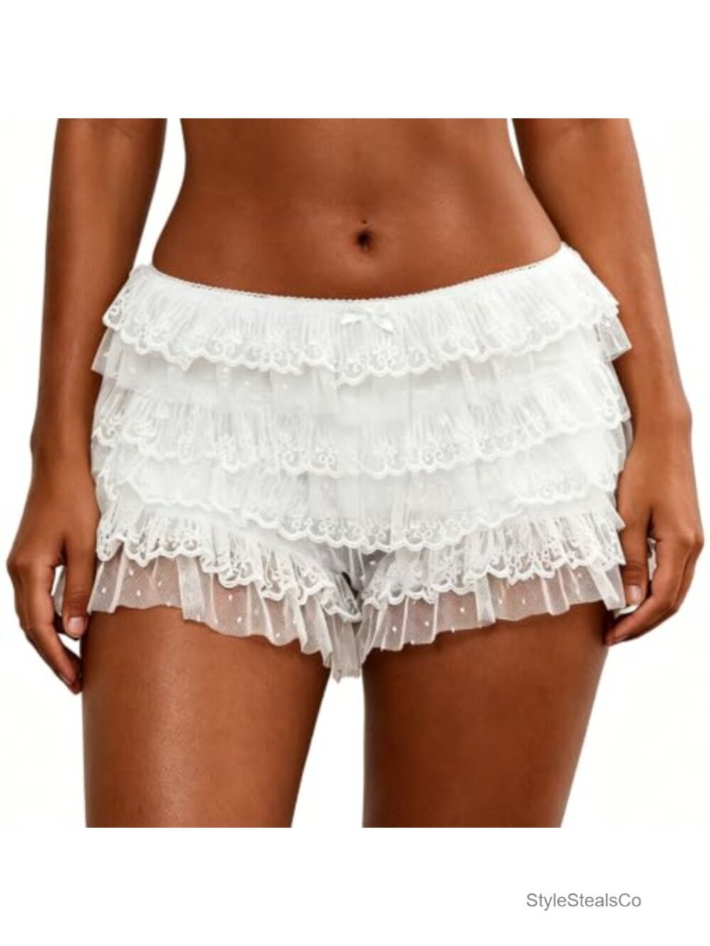 Lace Ruffle Bloomers Pettipants High Rise Shorts